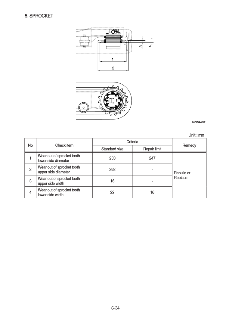 Manual de Reparación Mini Excavadora Hyundai R17-9A