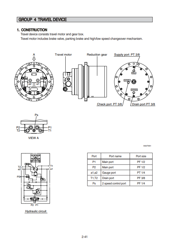 Manual de Reparación Mini Excavadora sobre Orugas Hyundai  R55-9
