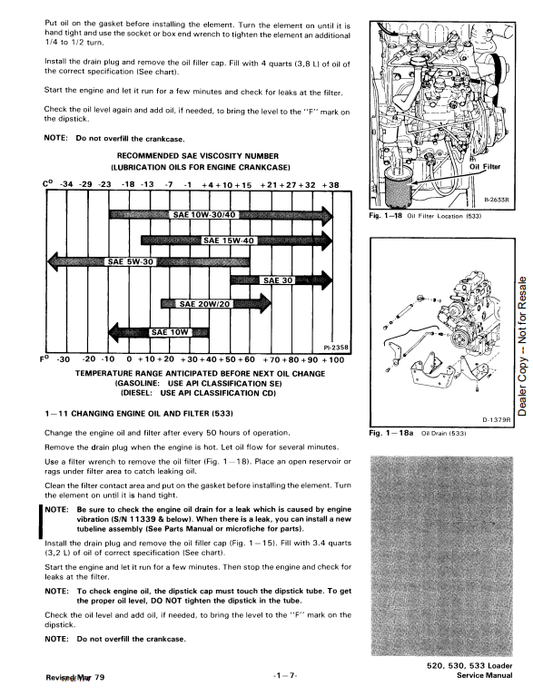 Manual de Reparación Minicargador Bobcat 520, 530, 533