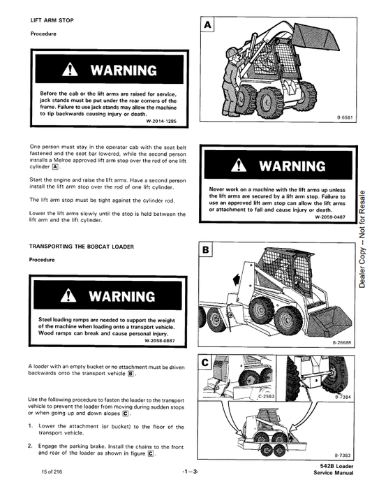Manual de Reparación Minicargador Bobcat 542B