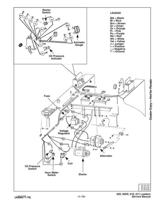 Manual de Reparación Minicargador Bobcat 600, 600D, 610, 611