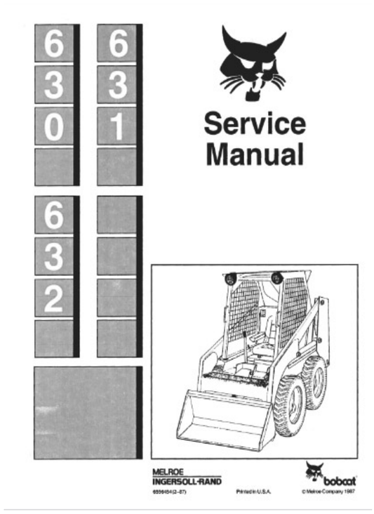 Manual de Reparación Minicargador Bobcat 630, 631, 632