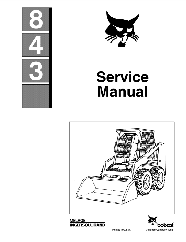 Manual de Reparación Minicargador Bobcat 843