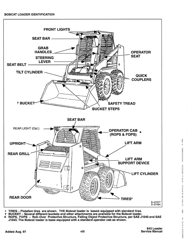 Manual de Reparación Minicargador Bobcat 843