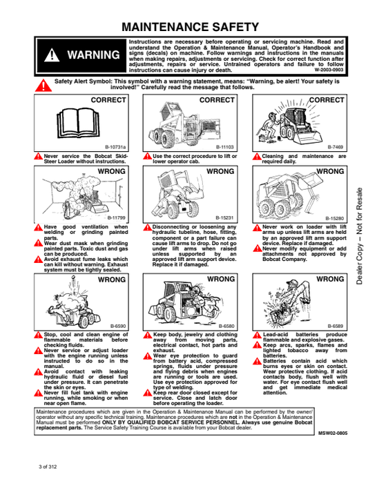 Manual de Reparación Minicargador Bobcat 980