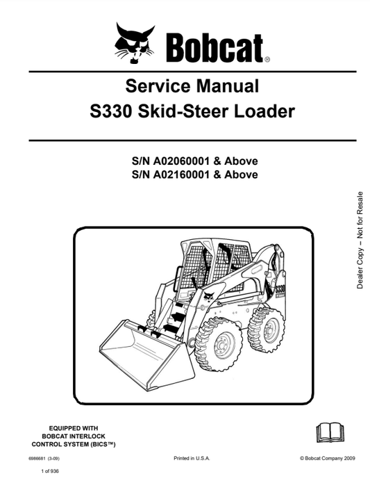 Manual de Reparación Minicargador Bobcat S330