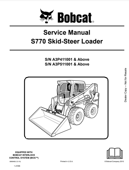 Manual de Reparación Minicargador Bobcat S770