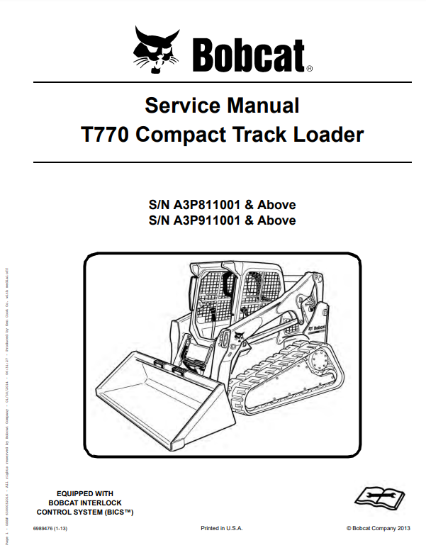 Manual de Reparación Minicargador Bobcat T770