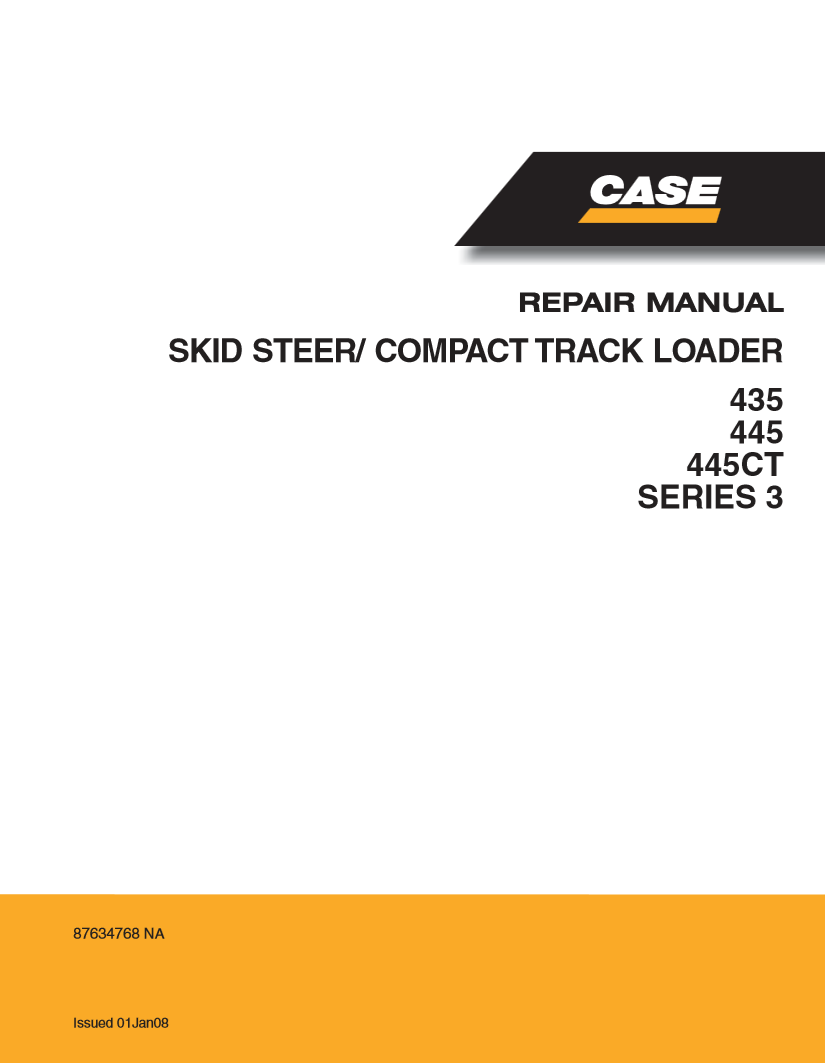 Manual de Reparación Minicargador Case 435, 445, 445CT Series 3