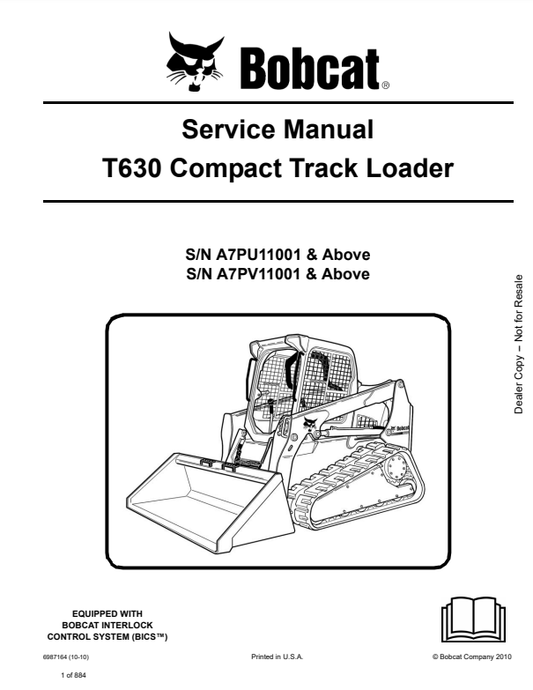 Manual de Reparación Minicargador Deslzante Bobcat T630