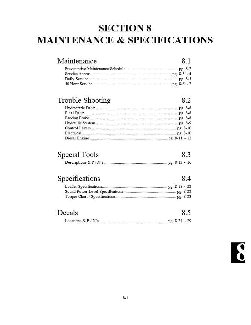 Manual de Reparación Minicargador Hyundai HSL800T