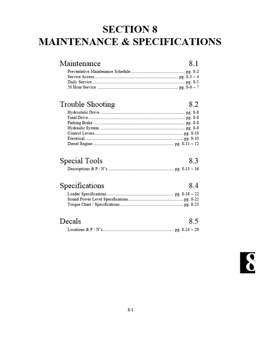 Manual de Reparación Minicargador Hyundai HSL800T