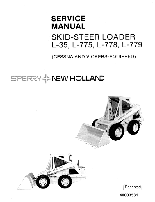 Manual de Reparación Minicargador New Holland L35, L775, L778, L779