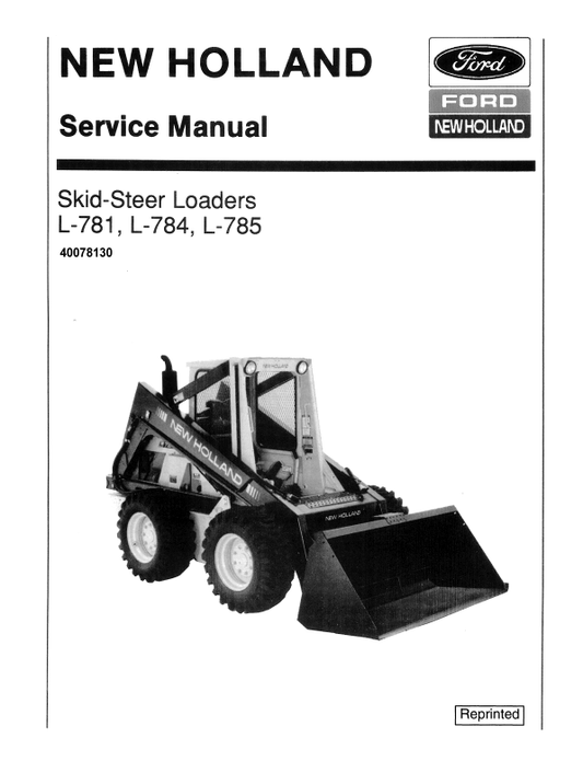 Manual de Reparación Minicargador New Holland L781, L784, L785