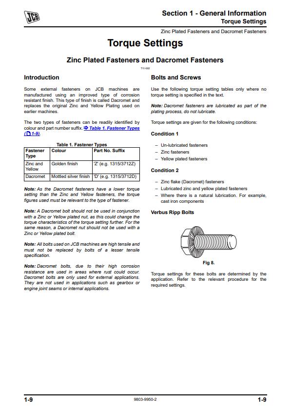 Manual de Reparación Minicargador de Plataforma Grande JCB