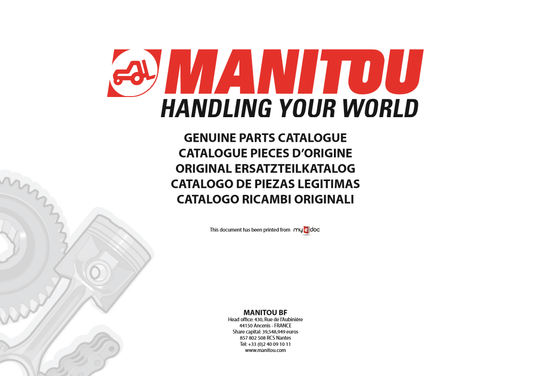 Manual de Reparación Montcarga Manitou MC18-2, MC18-4, MC25-2, MC25-4, MC30-2, MC30-4, MSI25, MSI30, MSI 35