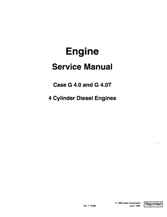Manual de Reparación Motor Case G4.0 and G4.0T 4