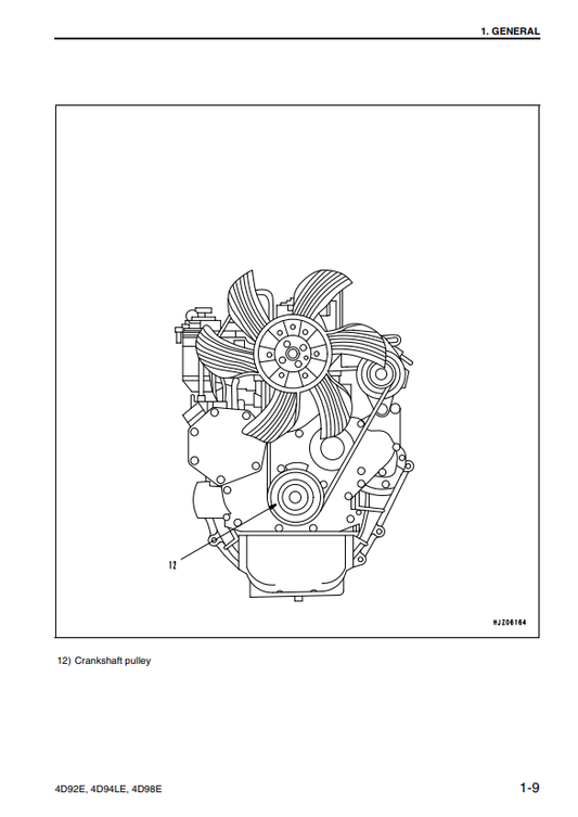 Manual de Reparación Motor Diesel Komatsu 4D92E, 4D94LE, 4D98E