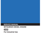 Manual de Reparación Motor Diesel Mitsubishi - Kobelco 6D2