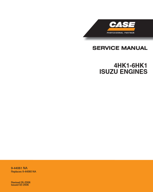 Manual de Reparación Motor Isuzu 4HK1-6HK1 Relaciónado con Productos Case