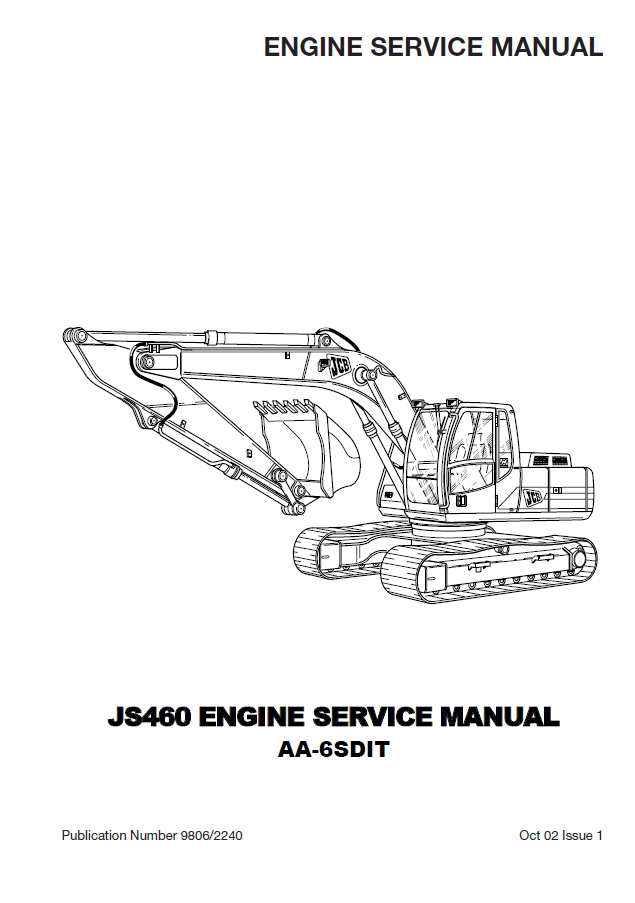 Manual de Reparación Motor JCB JS460 Isuzu AA-6SD1T
