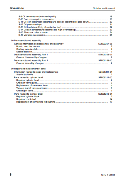 Manual de Reparación Motor Komatsu 107E-1 Series