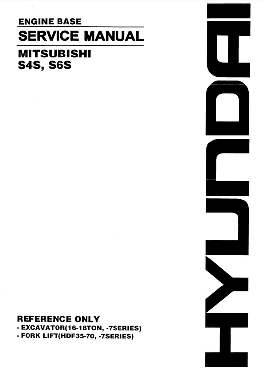 Manual de Reparación Motor Mitsubishi - Hyundai S4S, S6S
