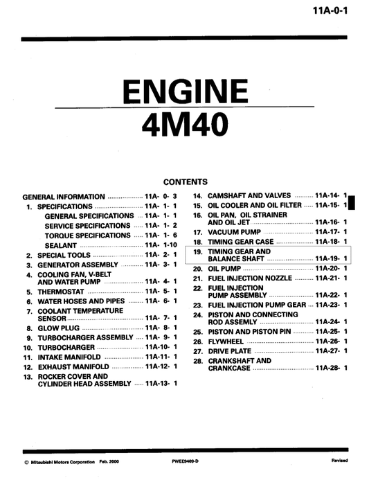 Manual de Reparación Motor Mitsubishi Canter 4M40