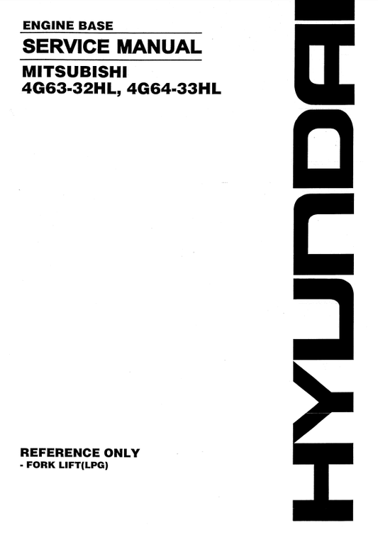 Manual de Reparación Motor Mitsubishi Hyundai  4G63-32HL, 4G64-33HL