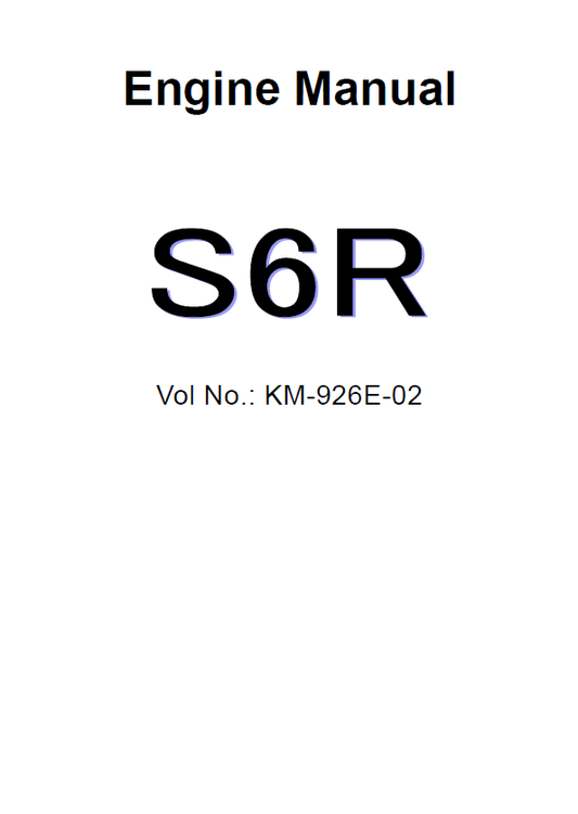 Manual de Reparación Motor Mitsubishi S6R relacionado con el producto Hitachi