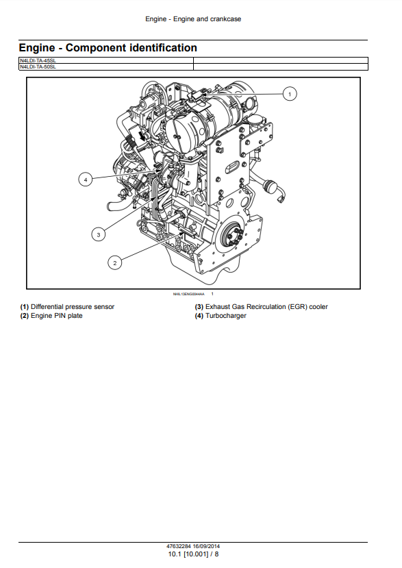Manual de Reparación Motor New Holland ISM Tier 4