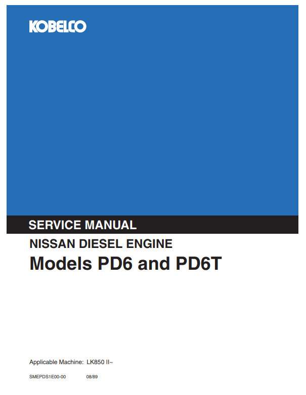Manual de Reparación Motor Nissan PD6 and PD6T Diesel
