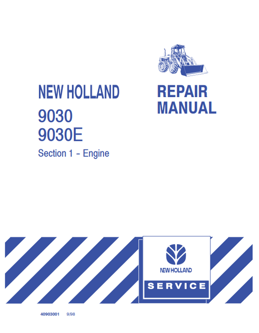 Manual de Reparación Motor Tractor New Holland 9030 9030E