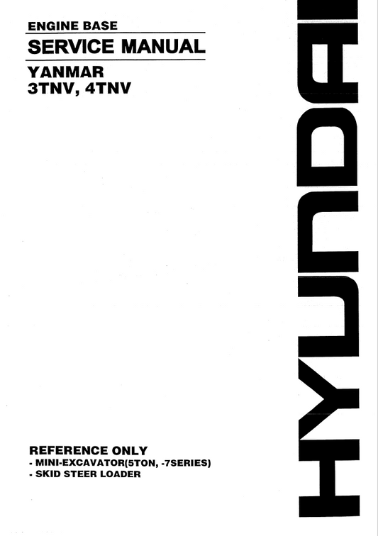 Manual de Reparación Motor Yanmar 3TNV, 4TNV (para productos Hyundai)