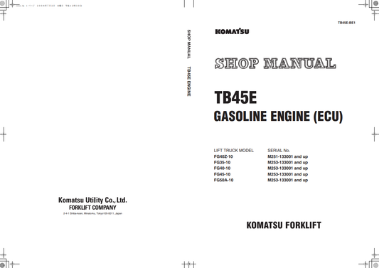 Manual de Reparación Motor a Gasolina Komatsu TB45E