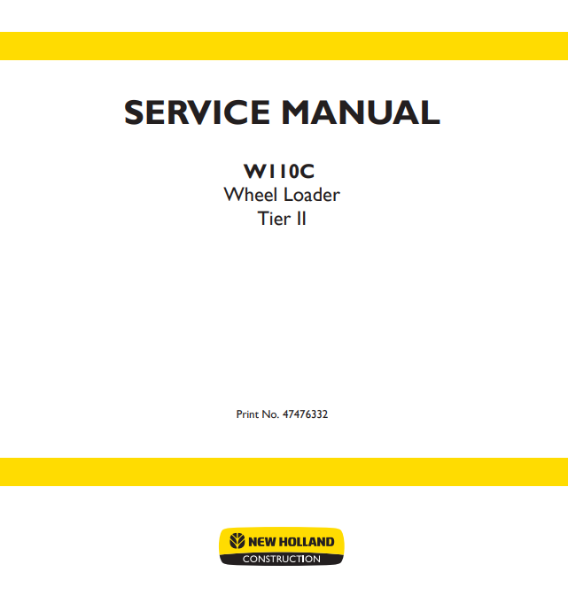 Manual de Reparación Pala Cargadora New Holland W110C