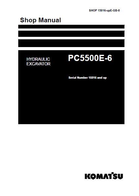 Manual de Reparación Pala Cargadora Komatsu PC5500E-6