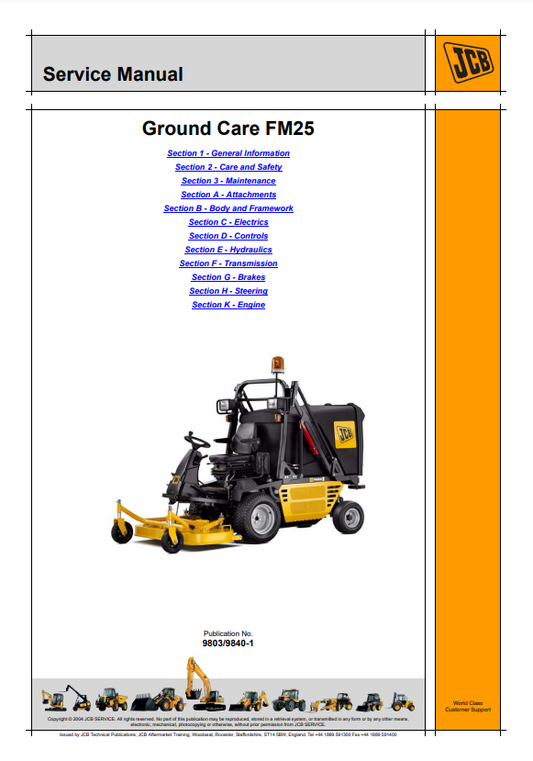 Manual de Reparación Podadora JCB FM25