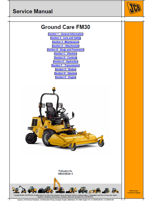 Manual de Reparación Podadora JCB FM30