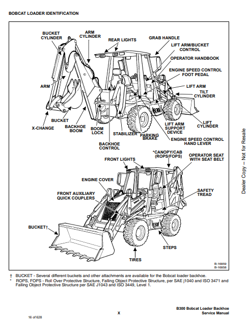 Manual de Reparación Retroexcavadora Bobcat B300