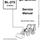 Manual de Reparación Retroexcavadora Bobcat BL275 Serie B