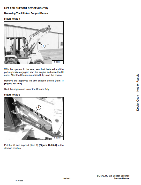 Manual de Reparación Retroexcavadora Bobcat - Ingersoll Rand  BL570, BL575