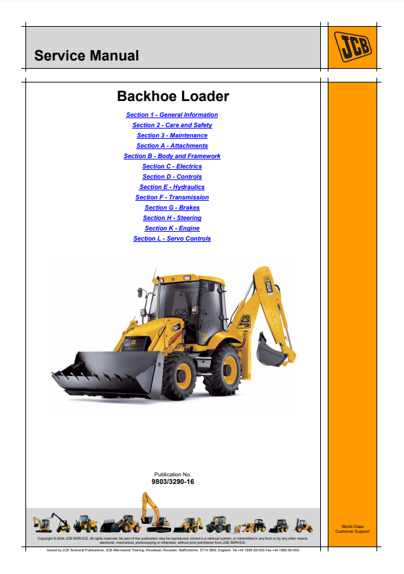 Manual de Reparación Retroexcavadora JCB 3C 3CX 4CX