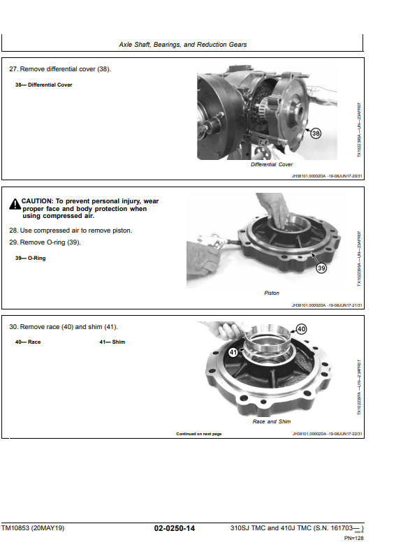Manual de Reparación Retroexcavadora John Deere 310SJ  - 410J