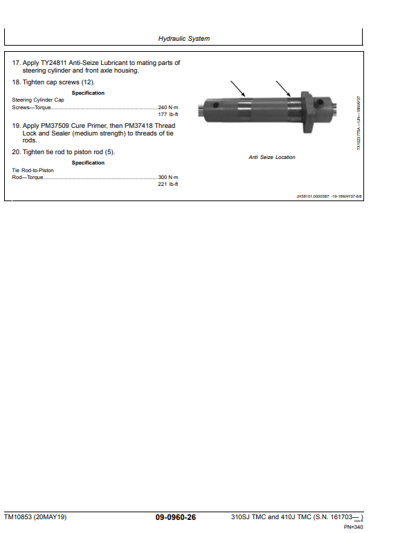 Manual de Reparación Retroexcavadora John Deere 310SJ  - 410J