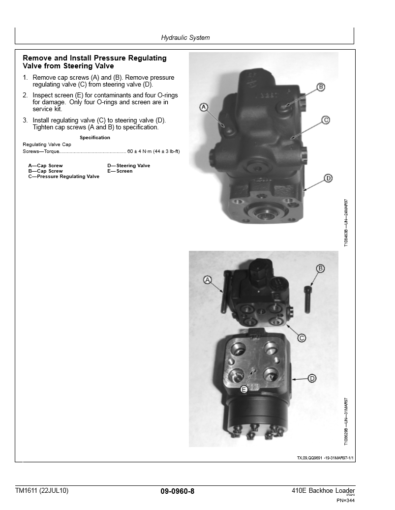 Manual de Reparación Retroexcavadora John Deere 410E