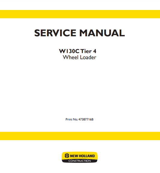 Manual de Reparación Retroexcavadora New Holland W130C Tier 4