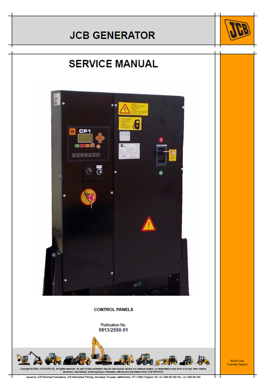 Manual de Reparación Servicio Panel de control del Generador JCB