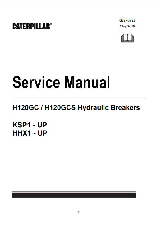 Manual de Reparación Servicio de Martillos Hidraúlicos Caterpillar H120GC, H120GCS