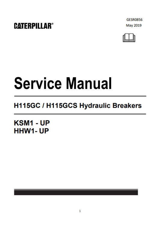 Manual de Reparación Servicio de Martillos Hidraúlicos Caterpillar H115GC, H115GCS